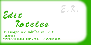 edit koteles business card